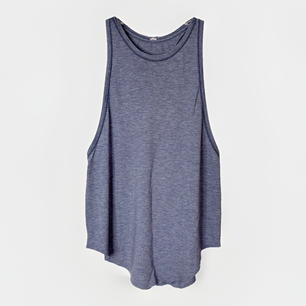 Lululemon Swiftly Tech Racerback Tank Heather Blue Gray Size 6 No Tag Athleisure